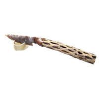 Cholla Cactus Wood Handle Stone Blade Ornamental Knife #3759    Mountain Man Knife
