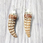 Very Large Rattlesnake Rattle Earrings  #6759  Mountain Man Earrings