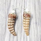 Very Large Rattlesnake Rattle Earrings  #6759  Mountain Man Earrings
