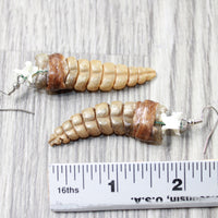 Very Large Rattlesnake Rattle Earrings  #6759  Mountain Man Earrings