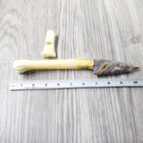 Deer Bone Handle Stone Blade Ornamental Knife #73659    Mountain Man Knife