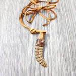 Very Large Rattlesnake Rattle  Necklace  #4859    Mountain Man Necklace