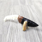 Fox Jaw Handle Obsidian Blade Ornamental Knife #8859  Mountain Man Knife
