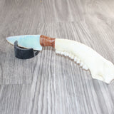 Deer Jaw Handle Opalite Blade Ornamental Knife #28167