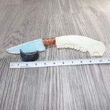 Deer Jaw Handle Opalite Blade Ornamental Knife #28167