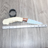 Deer Jaw Handle Opalite Blade Ornamental Knife #28167