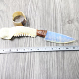 Deer Jaw Handle Opalite Blade Ornamental Knife #8859     Mountain Man Knife
