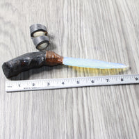 Impala Horn Handle Opalite Blade Ornamental Knife #9859     Mountain Man Knife
