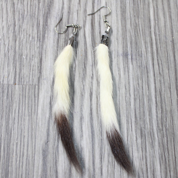 Ermine Tail Earrings  #6859  Mountain Man Earrings