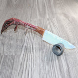Turkey Foot Handle Opalite Blade Ornamental Knife # 26567