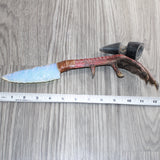 Turkey Foot Handle Opalite Blade Ornamental Knife # 26567