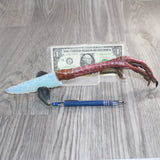 Turkey Foot Handle Opalite Blade Ornamental Knife # 26567