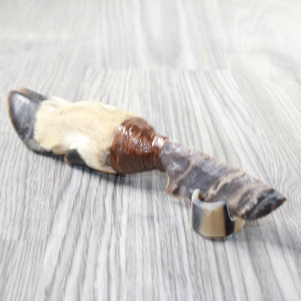 Deer Foot Handle Stone Blade Ornamental Knife #9859    Mountain Man Knife