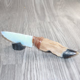 Deer Foot Handle Opalite Blade Ornamental Knife #24167