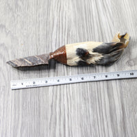 Deer Foot Handle Stone Blade Ornamental Knife #9859    Mountain Man Knife