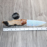 Deer Foot Handle Opalite Blade Ornamental Knife #24167