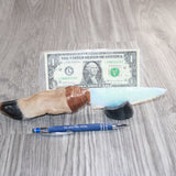 Deer Foot Handle Opalite Blade Ornamental Knife #24167