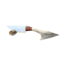 Moose Antler Handle Opalite Blade Ornamental Knife #9859     Mountain Man Knife