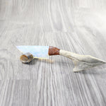 Moose Antler Handle Opalite Blade Ornamental Knife #9859     Mountain Man Knife