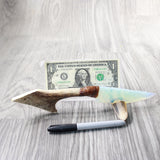 Moose Antler Handle Opalite Blade Ornamental Knife #9859     Mountain Man Knife