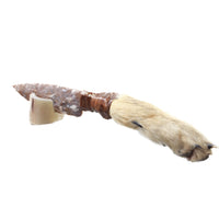 Coyote Foot Handle Stone Blade Ornamental Knife #9959    Mountain Man Knife