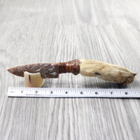 Coyote Foot Handle Stone Blade Ornamental Knife #9959    Mountain Man Knife