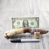 Coyote Foot Handle Stone Blade Ornamental Knife #9959    Mountain Man Knife