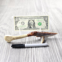 Reindeer Antler Handle Stone Blade Ornamental Knife #1959    Mountain Man Knife