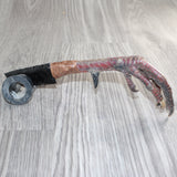 Turkey Foot Handle Obsidian  Blade Ornamental Knife #26767