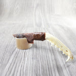 Coyote Jaw Handle Stone Blade Ornamental Knife #0059    Mountain Man Knife