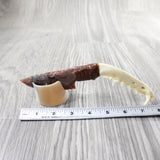 Coyote Jaw Handle Stone Blade Ornamental Knife #0059    Mountain Man Knife