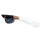 Deer Jaw Handle Obsidian  Blade Ornamental Knife # 29067