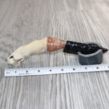 Coyote Foot Handle Obsidian  Blade Ornamental Knife # 27967