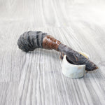 Springbok Horn Handle Stone Blade Ornamental Knife #6059    Mountain Man Knife