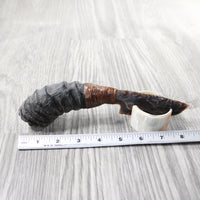 Springbok Horn Handle Stone Blade Ornamental Knife #6059    Mountain Man Knife
