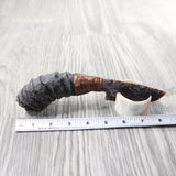 Springbok Horn Handle Stone Blade Ornamental Knife #6059    Mountain Man Knife