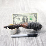 Springbok Horn Handle Stone Blade Ornamental Knife #6059    Mountain Man Knife