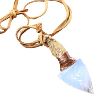 Antler Crown Handle  Blade Knife Necklace  #5159  Mountain Man Necklace