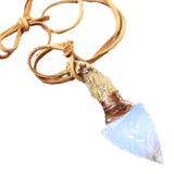 Antler Crown Handle  Blade Knife Necklace  #5159  Mountain Man Necklace