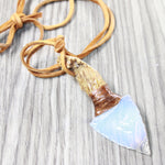 Antler Crown Handle  Blade Knife Necklace  #5159  Mountain Man Necklace