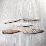 5 Stone Ornamental Spearheads  #0159     Agate Jasper Arrowheads