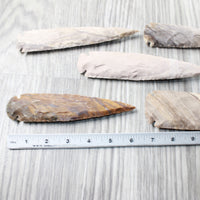 5 Stone Ornamental Spearheads  #0159     Agate Jasper Arrowheads