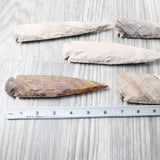 5 Stone Ornamental Spearheads  #0159     Agate Jasper Arrowheads