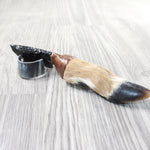 Deer Foot Handle Obsidian Blade Ornamental Knife #1159  Mountain Man Knife