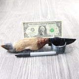 Deer Foot Handle Obsidian Blade Ornamental Knife #1159  Mountain Man Knife