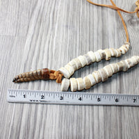 Rattlesnake Rattle Plus Antler Bead  Necklace  #4159    Mountain Man Necklace