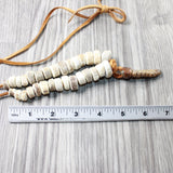 Rattlesnake Rattle Plus Antler Bead  Necklace  #4159    Mountain Man Necklace