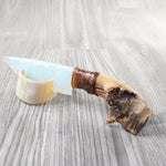 Grapevine Wood Handle Opalite Blade Ornamental Knife #0159     Mountain Man Knife