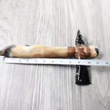Deer Foot Handle Obsidian Head Ornamental Tomahawk #4159     Mountain Man Knife Axe Hatchet