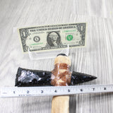 Deer Foot Handle Obsidian Head Ornamental Tomahawk #4159     Mountain Man Knife Axe Hatchet